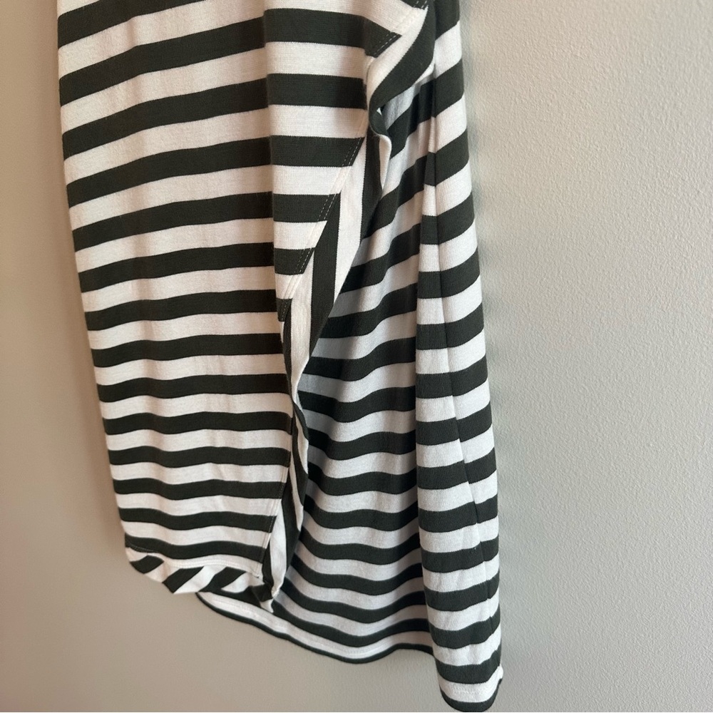 Market & Spruce Olive Green and White Striped Dress, Size Small - Picture 5 of 7